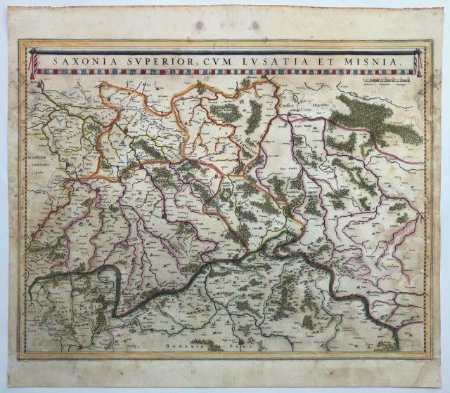 BLAEU, WHILLEM. Saxonia Superior, cum Lusatia et Misnia.