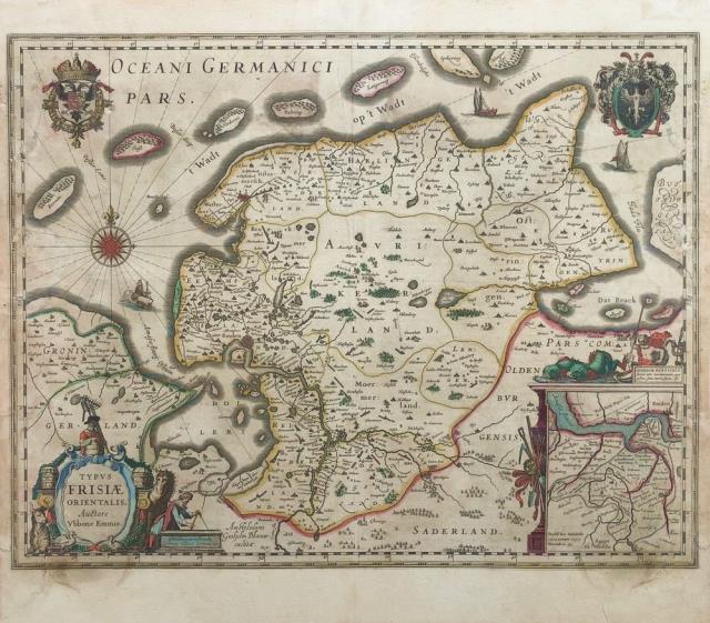 BLAEU, WHILLEM. Typus Frisiae Orientalis.