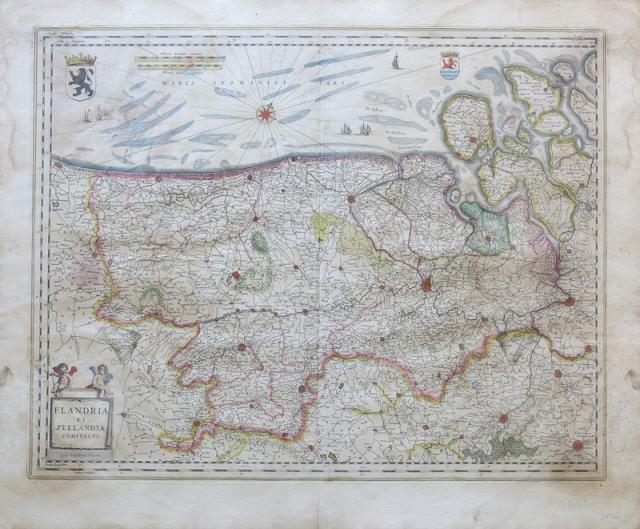BLAEU, WHILLEM. Flandria et Zelanda Comitatus.