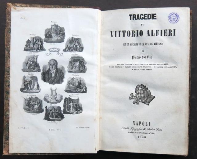 ALFIERI, VITTORIO. Tragedie di Vittorio Alfieri