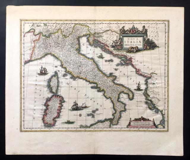 HONDIUS, JODOCUS. Nova Italiae Delineatio.