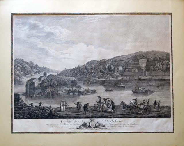 LE BAS, JACQUES PHILIPPE – MARTINI - DOLIVIÉ. Ière Vue de l'Isle Barbe. Au...