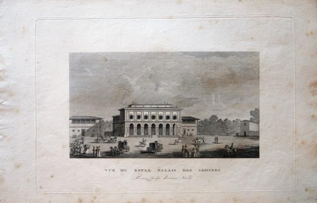 BARDI, LORENZO. Vue du Royal Palais des Cascines.