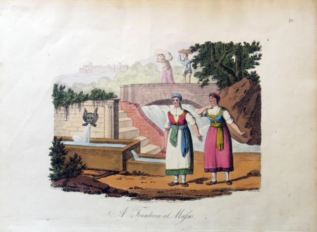 GODBY, JAMES – BORGHI, LEO. A Fountain at Masso.
