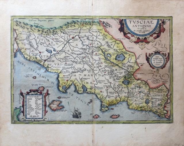 ORTELIO, ABRAHAM. Tusciae Antiquae Typus.