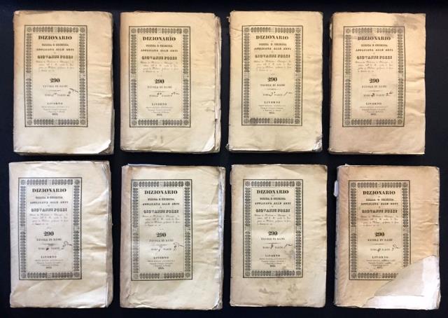 POZZI, GIOVANNI. Dizionario di fisica e chimica applicata alle arti...
