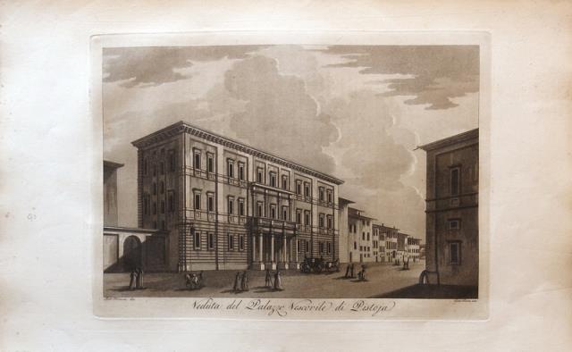 FONTANI, FRANCESCO. Veduta del Palazzo Vescovile di Pistoia.