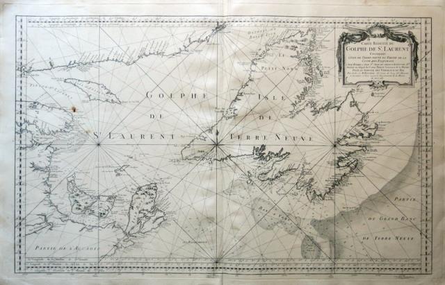 BELLIN, JACQUES NICOLAS - ROUILLE, M. Carte réduite du Golphe de S.t Laurent.