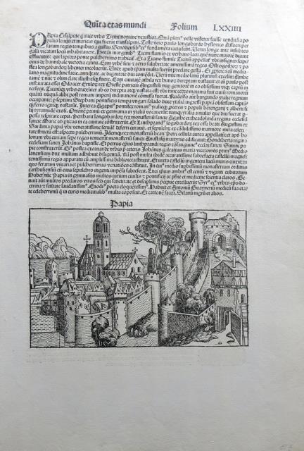SCHEDEL, HARTMANN - WOLGEMUT, MICHAEL - ANTON KOBERGER. Papia.