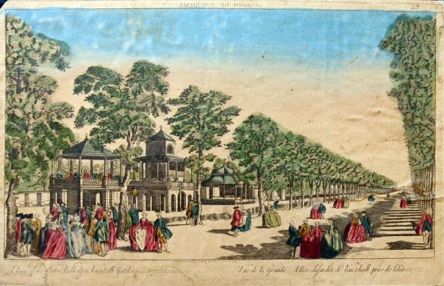 DAUMONT. Vue de la Grande Allée du Jardin de Vauxhall prise de l'Entrée.