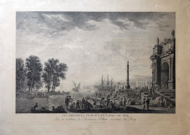 DAULLÉ - VERNET. Les differéns travaux d'un port de mer.