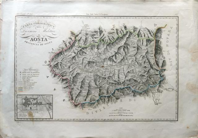 ZUCCAGNI - ORLANDINI. Carta corografica della Divisione Militare di Aosta...