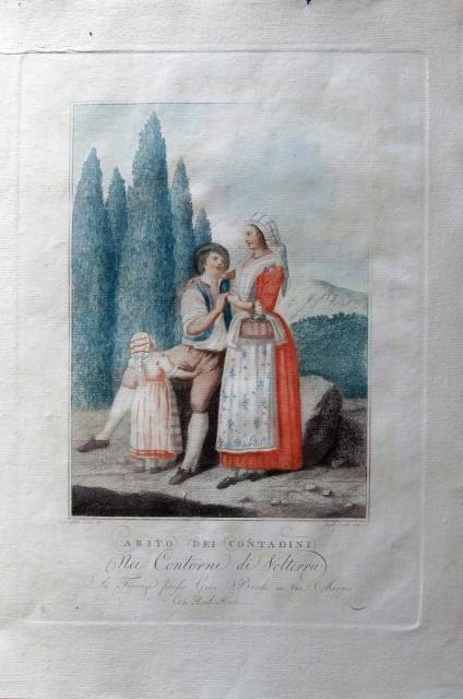 BICCI, ANTONIO – LASINIO, CARLO. Abito dei contadini nei contorni di Volterra.