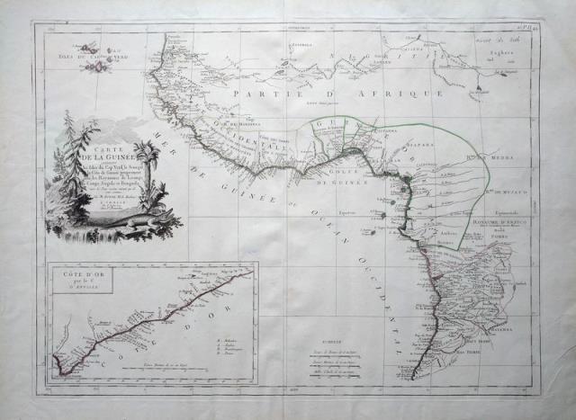 SANTINI, PAOLO. Nuove Guinée. Carte de la Guinée contenant les Isles du Cap...