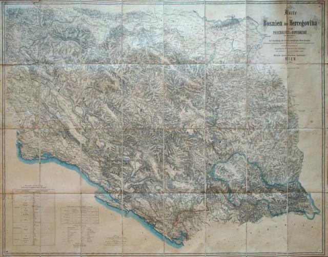 ISTITUTO GEOGRAFICO MILITARE - ARTARIA. Karte von Bosnien der Hercegovina.