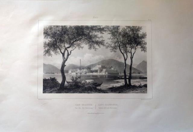 DEROY – LEMERCIER. Lac Majeur. Vue des Iles Borromées / Lago Maggiore. Veduta...