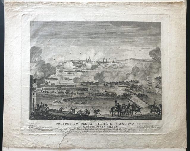 LASINIO, CARLO - LASINIO, BASILIO. Prospetto della città di Mantova dalla...