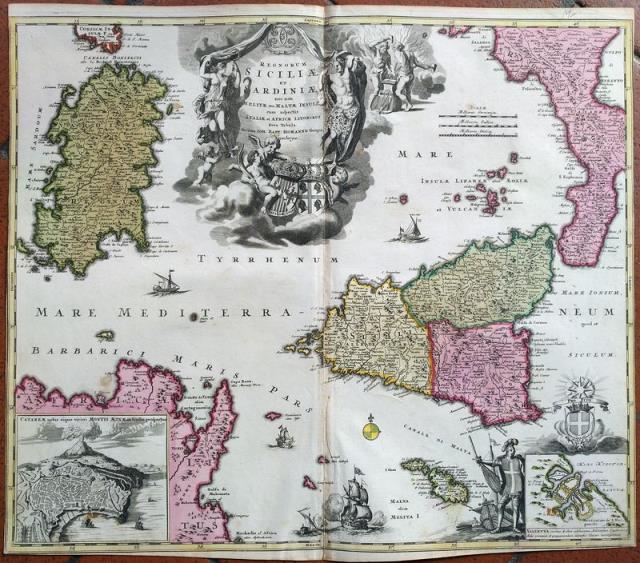HOMANN, JOHANN BAPTIST. Regnorum Siciliae et Sardinae...