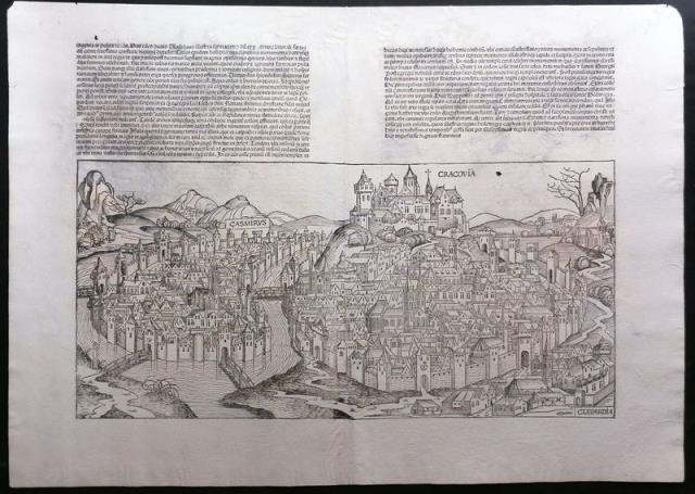 SCHEDEL, HARTMANN - WOLGEMUT, MICHAEL - ANTON KOBERGER. Cracovia