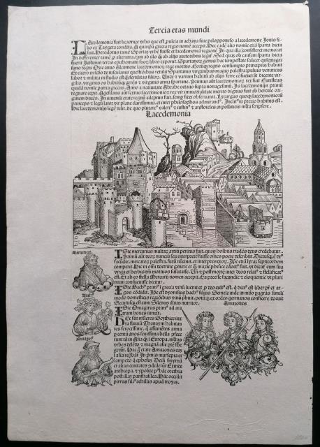 SCHEDEL, HARTMANN - WOLGEMUT, MICHAEL - ANTON KOBERGER. Lacedemonia
