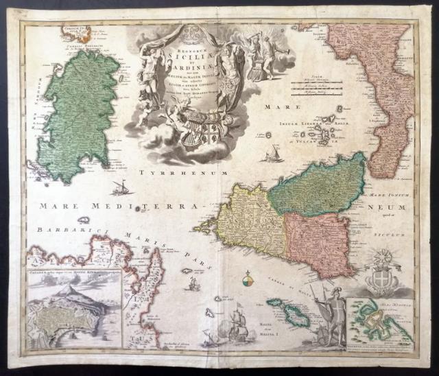 HOMANN, JOHANN BAPTIST. Regnorum Siciliae et Sardiniae...
