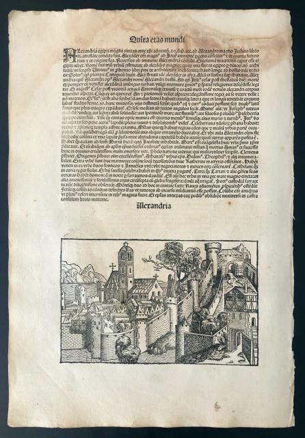 SCHEDEL, HARTMANN - WOLGEMUT, MICHAEL - ANTON KOBERGER. Alexandria.