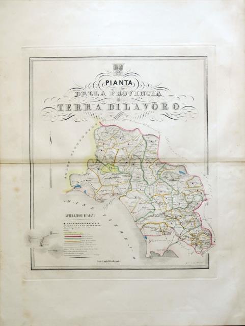 DE SANCTIS, GABRIELE. Pianta della Provincia di Terra di Lavoro
