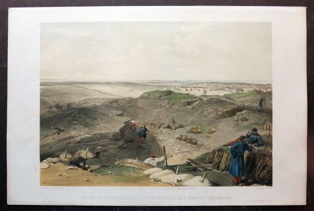 SIMPSON, WILLIAM. Ditch of the Malakoff, Battery Gervais and Rear of the Redan