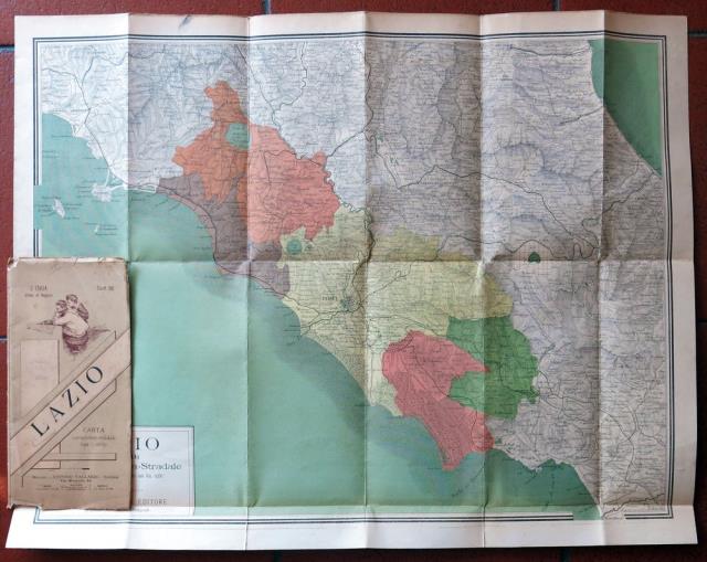 VALLARDI, ANTONIO. Lazio (Provincia di Roma). Carta corografica stradale.