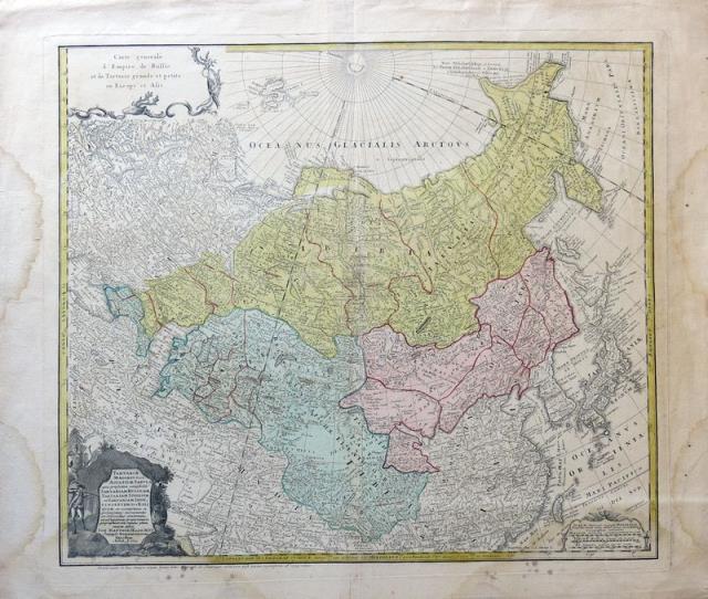 EREDI HOMANN.. Carte generale d’Empire de Russie et de Tartarie grande et...