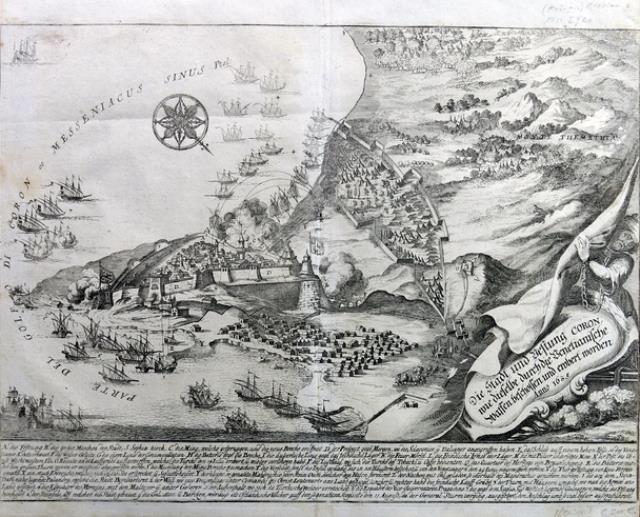 MERIAN, MATTAHAUS (“Il Vecchio”). Die stadt und festung Coron..