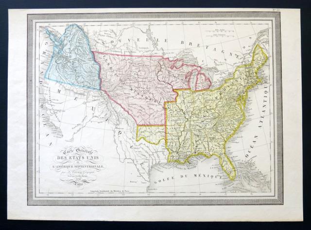VIVIEN - GIRALDON - BOVINET. Carte Génerale des Etats Unis de l’Amérique Sept..