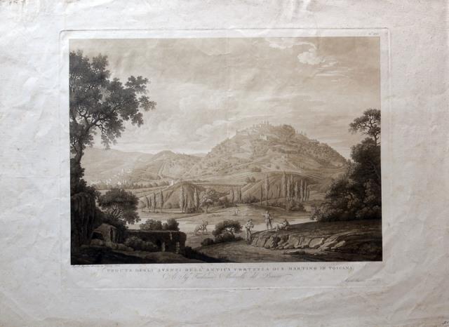 ANGIOLINI, ANGELO. Veduta degli avanzi dell’antica fortezza di S. Martino in...