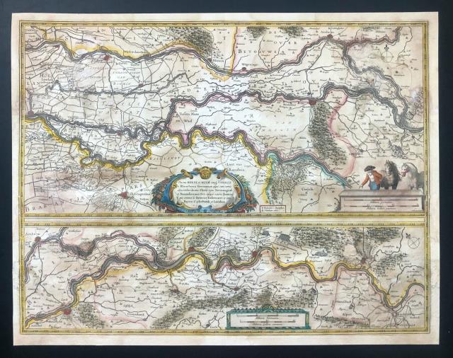 BLAEU, WILLEM JANSZOON. Tractus Rheni et Mosae totusq, Vahallis à Rhenoberca...