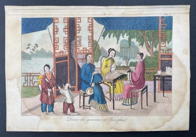 FERRARIO, GIULIO. Donne che giuocano al Tsci - phai.